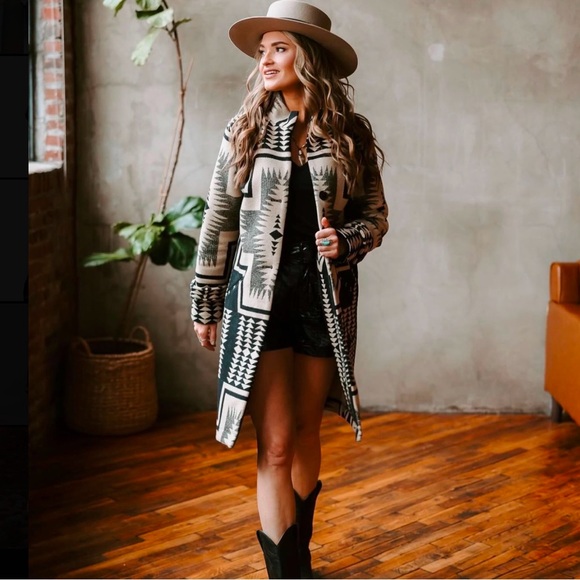 NEW! Pendleton Rock Point Archive Blanket Coat Jacket Western Boho Tribal - Picture 16 of 16